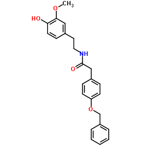 n-[2-(4-羥基-3-甲氧基苯基)乙基]-4-(苯基甲氧基)-苯乙酰胺結(jié)構(gòu)式_54170-03-5結(jié)構(gòu)式