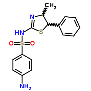 4-氨基-n-(4,5-二氫-4-甲基-5-苯基-2-噻唑)-苯磺酰胺結(jié)構(gòu)式_5433-62-5結(jié)構(gòu)式