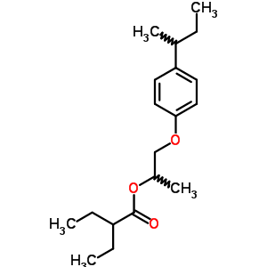 2-乙基丁酸 1-甲基-2-[4-(1-甲基丙基)苯氧基]乙酯結(jié)構(gòu)式_5436-75-9結(jié)構(gòu)式
