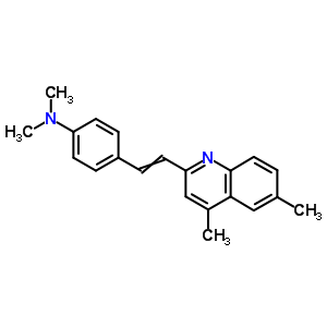 4-[2-(4,6-二甲基-2-喹啉)乙烯]-N,N-二甲基-苯胺結(jié)構(gòu)式_5442-96-6結(jié)構(gòu)式