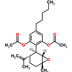 (1R-(1alpha,2alpha,3beta,6alpha))-2-(6-甲基-3-(1-甲基乙烯基)-7-氧雜雙環(huán)(4.1.0)庚-2-基)-5-戊基-1,3-苯二醇二乙酸酯結(jié)構(gòu)式_54490-19-6結(jié)構(gòu)式