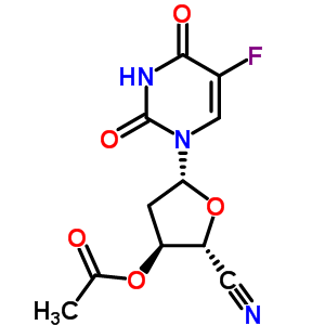 [(2R,3S,5R)-2-氰基-5-(5-氟-2,4-二氧代-嘧啶-1-基)四氫呋喃-3-基]乙酸酯結(jié)構(gòu)式_54918-13-7結(jié)構(gòu)式