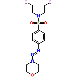 N,N-雙(2-氯乙基)-4-[2-(4-嗎啉)二氮雜烯]-苯磺酰胺結構式_55469-85-7結構式
