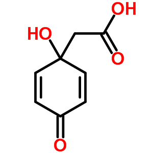 2-(1-羥基-4-氧代-1-環(huán)己-2,5-二烯基)乙酸結構式_55604-87-0結構式