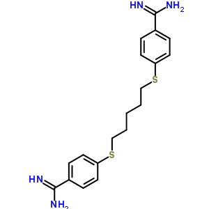 (9CI)-4,4-[1,5-戊烷二基雙(硫代)]雙苯羧酰胺雙鹽酸鹽結(jié)構(gòu)式_57514-59-7結(jié)構(gòu)式