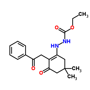 n-[(5,5-二甲基-3-氧代-2-甲磺?；?1-環(huán)己烯yl)氨基]氨基甲酸乙酯結(jié)構(gòu)式_58137-28-3結(jié)構(gòu)式