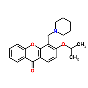 3-異丙氧基-4-(哌啶甲基)-9h-氧雜蒽-9-酮結(jié)構式_58741-69-8結(jié)構式