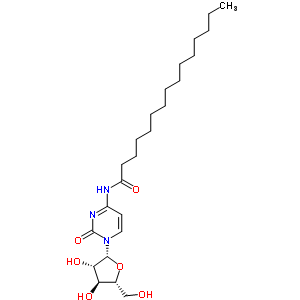 1-beta-D-阿拉伯呋喃糖基-4-十五碳酰氨基嘧啶-2(1H)-酮結(jié)構(gòu)式_59252-35-6結(jié)構(gòu)式