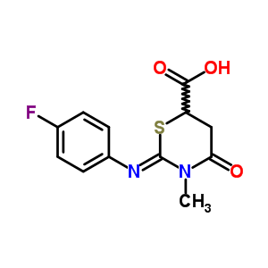 2-(4-氟苯基亞氨基)-3-甲基-4-氧代-[1,3]噻嗪-6-羧酸結(jié)構(gòu)式_5931-69-1結(jié)構(gòu)式