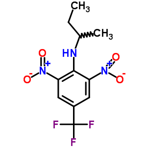 N-(1-甲基丙基)-2,6-二硝基-4-(三氟甲基)-苯胺結構式_5973-55-7結構式