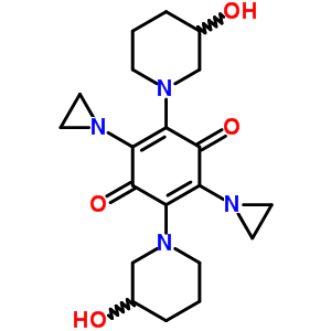 2,5-雙 (1-氮丙啶)-3, 6-雙(3-羥基-1-哌啶基)-2,5-環(huán)己二烯-1,4-二酮結(jié)構(gòu)式_59886-42-9結(jié)構(gòu)式