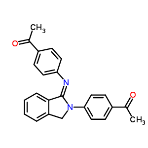 1-[4-[[2-(4-乙?；交?-2,3-二氫-1H-異吲哚-1-基]氨基]苯基]-乙酮結(jié)構(gòu)式_60025-39-0結(jié)構(gòu)式