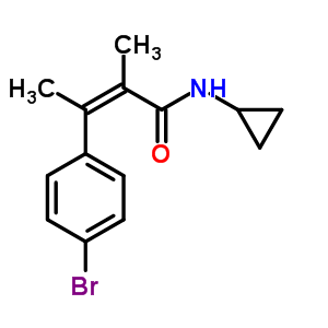 (z)-3-(4-溴苯基)-n-環(huán)丙基-2-甲基-2-丁酰胺結(jié)構(gòu)式_60548-45-0結(jié)構(gòu)式