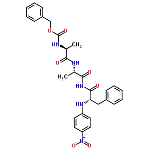 芐氧基羰基丙氨?；?丙氨?；?苯基丙氨酸-4-硝基苯胺結(jié)構(gòu)式_61043-35-4結(jié)構(gòu)式