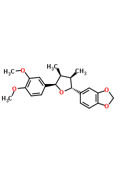 5-[(2R)-5α-(3,4-二甲氧基苯基)四氫-3α,4α-二甲基呋喃-2β-基]-1,3-苯并二氧雜環(huán)戊烯結構式_61989-57-9結構式