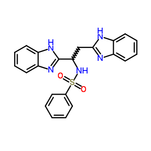 N-[1,2-雙(1H-苯并咪唑-2-基)乙基]-苯磺酰胺結(jié)構(gòu)式_62251-32-5結(jié)構(gòu)式