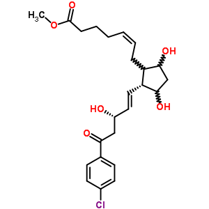 (Z)-7-[(1R)-2beta-[(E,S)-5-(4-氯苯基)-3-羥基-5-氧代-1-戊烯基]-3alpha,5alpha-二羥基環(huán)戊烷-1alpha-基]-5-庚烯酸甲酯結構式_62429-46-3結構式