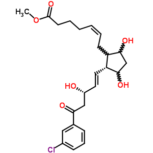 (Z)-7-[(1R)-2beta-[(E,S)-5-(3-氯苯基)-3-羥基-5-氧代-1-戊烯基]-3alpha,5alpha-二羥基環(huán)戊烷-1alpha-基]-5-庚烯酸甲酯結構式_62429-47-4結構式