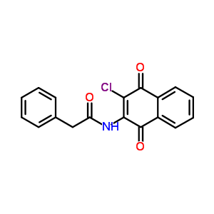 n-(3-氯-1,4-二氫-1,4-二氧代-2-萘)-苯乙酰胺結(jié)構(gòu)式_63351-46-2結(jié)構(gòu)式