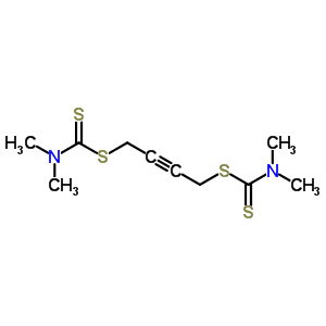雙(N,N-二甲基二硫代氨基甲酸)2-丁炔-1,4-二基酯結(jié)構(gòu)式_63580-26-7結(jié)構(gòu)式