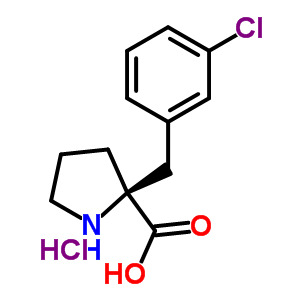 (S)-alpha-(3-氯芐基)-脯氨酸鹽酸鹽結構式_637020-82-7結構式