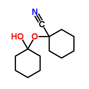 1-[(1-羥基環(huán)己基)氧基]環(huán)己烷甲腈結(jié)構(gòu)式_63918-94-5結(jié)構(gòu)式