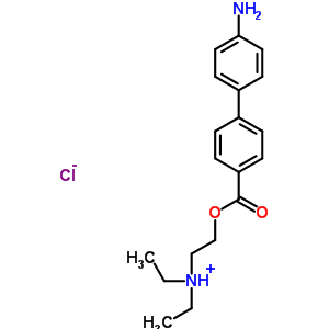 4-氨基-4-聯(lián)苯羧酸-2-(二乙基氨基)乙酯鹽酸鹽結(jié)構(gòu)式_63992-36-9結(jié)構(gòu)式