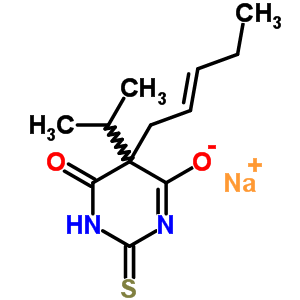 5-異丙基-5-(2-戊烯基)-2-鈉硫基-4,6(1H,5H)-嘧啶二酮結(jié)構(gòu)式_64059-38-7結(jié)構(gòu)式