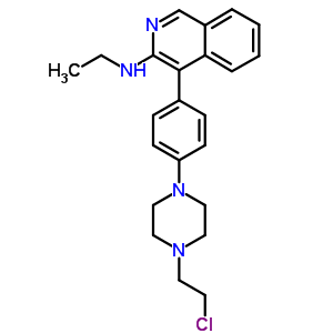4-[4-[4-(2-氯乙基)-1-哌嗪]苯基]-n-乙基-3-異喹啉胺結(jié)構(gòu)式_64157-49-9結(jié)構(gòu)式