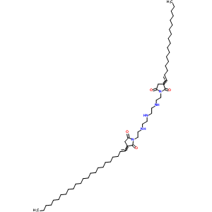 1-[2-[[2-[[2-[[2-[2,5-二氧代-3-(二十四碳烯基)-1-吡咯烷基]乙基]氨基]乙基]氨基]乙基]氨基]乙基]-3-(十八碳烯基)吡咯烷-2,5-二酮結構式_64347-09-7結構式
