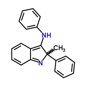 N-(1,2-二氫-2-甲基-2-苯基-3H-吲哚-3-基)-苯胺結(jié)構(gòu)式_64483-38-1結(jié)構(gòu)式