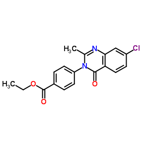 4-(7-氯-2-甲基-4-氧代-3(4H)-喹唑啉)-苯甲酸乙酯結(jié)構(gòu)式_64918-69-0結(jié)構(gòu)式