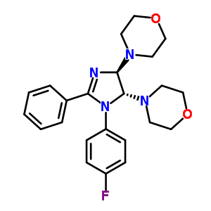 4-[(4R,5r)-3-(4-氟苯基)-5-嗎啉-4-基-2-苯基-4,5-二氫咪唑-4-基]嗎啉結(jié)構(gòu)式_65033-75-2結(jié)構(gòu)式