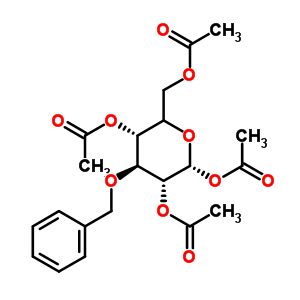 (5Xi)-1,2,4,6-四-O-乙?；?3-O-芐基-alpha-D-木糖基-吡喃己糖結(jié)構(gòu)式_65827-58-9結(jié)構(gòu)式
