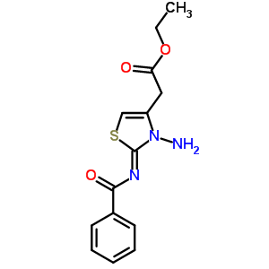2-[(2Z)-3-氨基-2-苯甲?；鶃啺被?1,3-噻唑-4-基]乙酸乙酯結構式_66870-59-5結構式