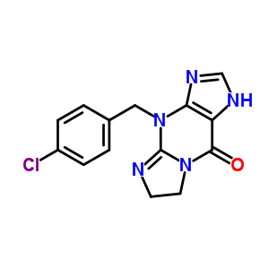 4-[(4-氯苯基) 甲基]-1,4,6,7-四氫-9H-咪唑并[1,2-a]嘌呤-9-酮結(jié)構(gòu)式_68020-42-8結(jié)構(gòu)式