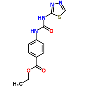 4-[[(1,3,4-噻二唑-2-基氨基)羰基]氨基]-苯甲酸乙酯結(jié)構(gòu)式_69123-49-5結(jié)構(gòu)式