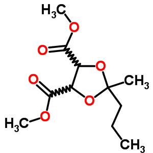 Dimethyl 2-methyl-2-propyl-1,3-dioxolane-4,5-dicarboxylateStructure,6942-13-8Structure Dimethyl 2-methyl-2-propyl-1,3-dioxolane-4,5-dicarboxylate Structure,6942-13-8Structure