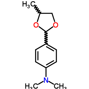 N,N-二甲基-4-(4-甲基-1,3-二氧雜烷-2-基)-苯胺結(jié)構(gòu)式_6946-37-8結(jié)構(gòu)式