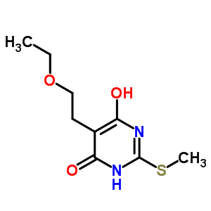 5-(2-乙氧基乙基)-6-羥基-2-(甲基硫代)-4(3H)-嘧啶酮結(jié)構(gòu)式_6964-71-2結(jié)構(gòu)式