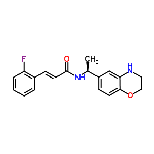 (E)-3-(2-氟苯基)-n-((s)-1-(3,4-二氫-2H-苯并[1,4]噁嗪-6-基)-乙基]丙烯酰胺結(jié)構(gòu)式_697287-48-2結(jié)構(gòu)式