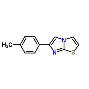 6-(4-甲基苯基)-咪唑并[2,1-b]噻唑結構式_7008-64-2結構式