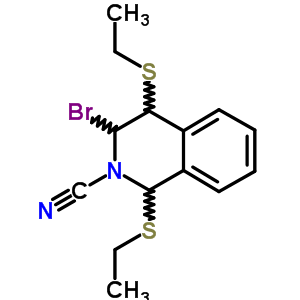 3-溴-1,4-雙(乙基磺?；?-3,4-二氫-1H-異喹啉-2-甲腈結(jié)構(gòu)式_70259-78-8結(jié)構(gòu)式