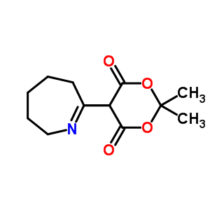 2,2-二甲基-5-(2-六氫氮雜烷)-1,3-二氧雜烷-4,6-二酮結(jié)構(gòu)式_70912-54-8結(jié)構(gòu)式