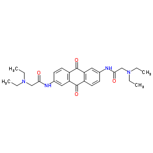 2-二乙基氨基-n-[6-[(2-二乙基氨基乙?；?氨基]-9,10-二氧代-蒽-2-基]乙酰胺結(jié)構(gòu)式_72966-57-5結(jié)構(gòu)式