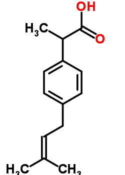 (9ci)--alpha--甲基-4-(3-甲基-2-丁烯)-苯乙酸結(jié)構(gòu)式_73318-89-5結(jié)構(gòu)式