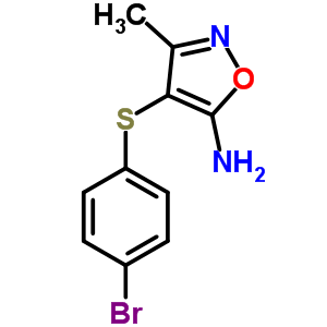 4-[(4-溴苯基)硫代]-3-甲基-5-異噁唑胺結(jié)構(gòu)式_77036-97-6結(jié)構(gòu)式