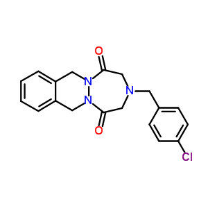 3-(4-氯芐基)-3,4,7,12-四氫-1H-(1,2,5)三氮雜革(1,2-b)二氮雜萘-1,5(2H)-二酮結(jié)構(gòu)式_81215-69-2結(jié)構(gòu)式
