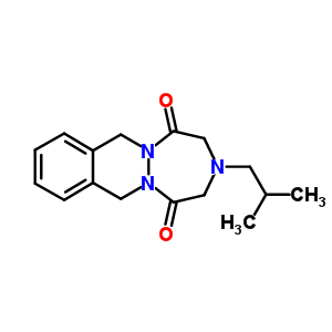 3-異丁基-3,4,7,12-四氫-1H-(1,2,5)三氮雜革(1,2-b)二氮雜萘-1,5(2H)-二酮結構式_81215-71-6結構式