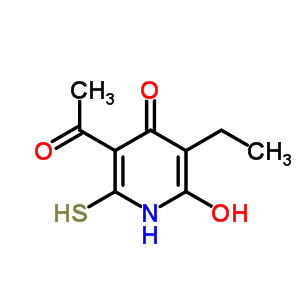5-乙?；?3-乙基-4-羥基-6-疏基-2(1H)-吡啶酮結(jié)構(gòu)式_82843-25-2結(jié)構(gòu)式